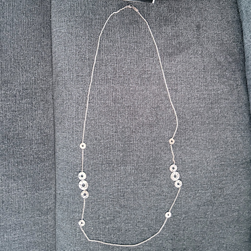 Ippolita Silver Mixed Sized Overlap Disc Necklace 295$